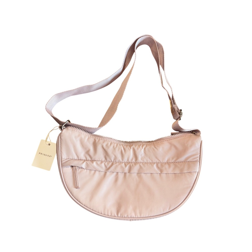 Primark Crossbody Bag Half Moon‎ Hobo Purse Adjustable Strap Pink